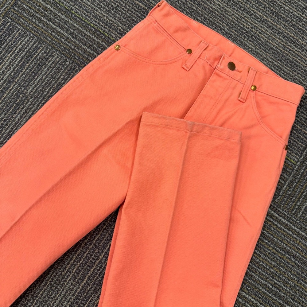 Wrangler Vintage Jeans Women 5x36 Coral Pink Excellent High Rise Made in USA